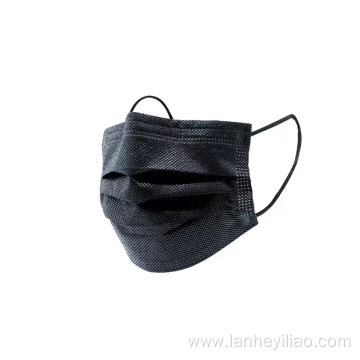 earloop 510K CE disposable custommedical black 3ply mask